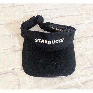 STARBUCKS‎ Employee Barista Black Visor Hat Adult Unisex Adjustable Cap